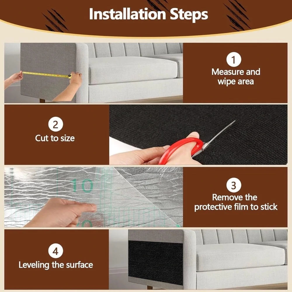 Black Cat Scratch Protector for Furniture NWT
